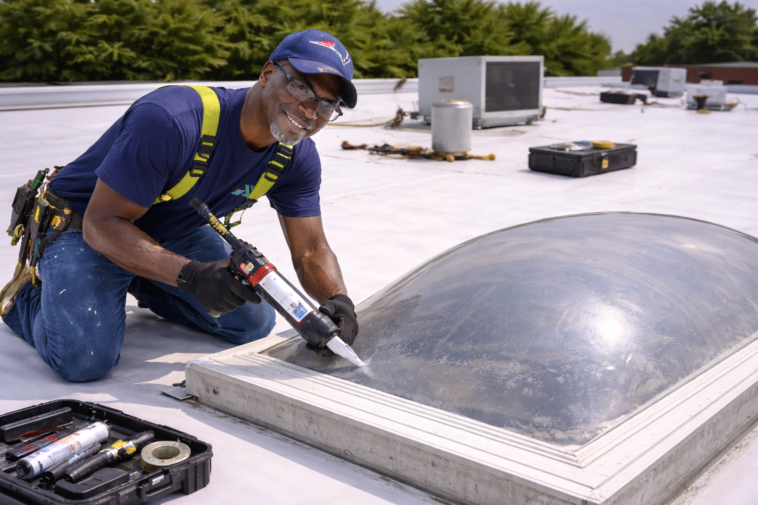 AID Roofing skylight repair service in RI